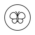Butterfly. Icon. Editable Thin line. Vector illustration Royalty Free Stock Photo