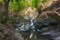 Butterfly Valley, a nature reserve. Rhodes Island. Greece Royalty Free Stock Photo