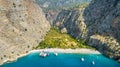 Butterfly Valley Turkish: Kelebekler Vadisi in Oludeniz. Royalty Free Stock Photo