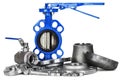 Butterfly valve plumbing Royalty Free Stock Photo