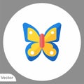Butterfly vector icon sign symbol Royalty Free Stock Photo