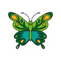 Butterfly Vector Illustration, Colorful butterfly icons set â cute cartoon insects vector collection Royalty Free Stock Photo