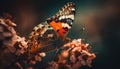 The butterfly vibrant wings showcase the beauty of nature generated by AI