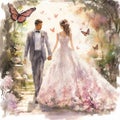 Butterfly Whispers: Graceful Wedding Attire