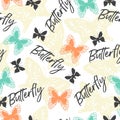 Butterfly Whispers Lace and Flutter Vector Seamless Pattern