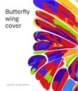 Butterfly wing abstract colorful art.