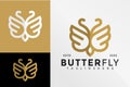 Butterfly Wing Logo Design Vector illustration template Royalty Free Stock Photo