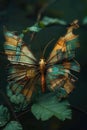 A butterfly with wings shaped like books, symbolizing knowledge and transformation Royalty Free Stock Photo