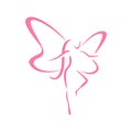 Butterfly woman logo for beauty studio Royalty Free Stock Photo
