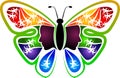 Butterfly woman logo Royalty Free Stock Photo