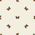 Butterfly groovie pattern Royalty Free Stock Photo