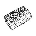 Butterkuchen Icon. Doodle Hand Drawn or Outline Icon Style