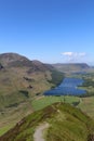 Buttermere and Crummock Water from Fleetwith Pike Royalty Free Stock Photo