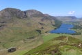 Buttermere and Crummock Water from Fleetwith Pike Royalty Free Stock Photo