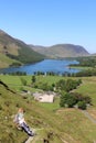 Buttermere and Crummock Water from Fleetwith Pike Royalty Free Stock Photo