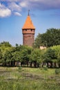 Buttermilk Tower in Malbork, Marienburg, the biggest medieval gothic castle in Poland,