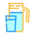 buttermilk milk product color icon vector illustration