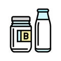 buttermilk product dairy color icon vector illustration