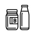 buttermilk product dairy line icon vector illustration