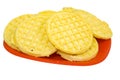 Buttermilk Waffles on Plate Royalty Free Stock Photo