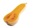 Butternut Pumpkin isolated on white background, Fresh butternut squash isolated on a white background, Royalty Free Stock Photo