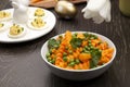 Butternut Squash with Green Peas Sidedish