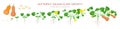 Butternut squash plant growth stages infographic elements in flat design. Planting process of Cucurbita moschata from Royalty Free Stock Photo