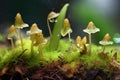 butterwort plant with trapped insects on sticky surface