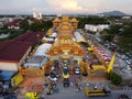 Aerial view facade Jalan Raja Uda Tow Boo Kong Nine emperor temple