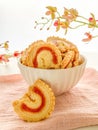 Buttery biscuit bowl with guava paste