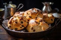 Buttery Scone raisin baked. Generate Ai