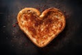 Buttery Slice toasted heart bread. Generate Ai