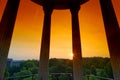 Temple of sibylle in the Buttes Chaumont park Royalty Free Stock Photo