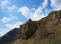 Geologic formations seen along the road from North Fork Highway in Wyoming Royalty Free Stock Photo