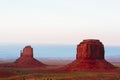 Buttes at sunset, The Mittens, Merrick Butte, Monument Valley, A