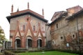 Buttigliera Alta,Piedmont, Italy -10-22-2022- The Gothic abbey of San Antonio di Ranverso at the entrance to the Susa valley