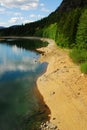 Buttle lake shore Royalty Free Stock Photo