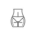 buttocks icon. Element of plastic surgery icon for mobile concept and web apps. Thin line buttocks icon can be used for web and