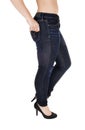 The buttocks legs and hip of a woman in jeans Royalty Free Stock Photo