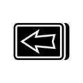 button arrow glyph icon vector illustration Royalty Free Stock Photo
