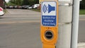 Button for audible signal only crosswalk button with illustration of speaker