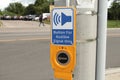 button for audible signal only crosswalk button with illustration of speaker
