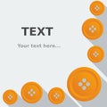 Square Text Background with Shirt Buttons Vector Illustration Royalty Free Stock Photo
