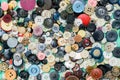 Button background still life, sewing, crafts, colours, fashion Royalty Free Stock Photo