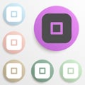 button badge color set. Simple glyph, flat vector of web icons for ui and ux, website or mobile application Royalty Free Stock Photo
