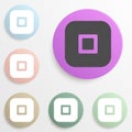 button badge color set. Simple glyph, flat vector of web icons for ui and ux, website or mobile application Royalty Free Stock Photo