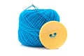Button and ball yarn