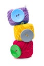 Button and ball yarn