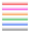 Button, banner bar shape design elements in 6 color