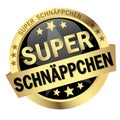 Button with Banner great bargains (in german Royalty Free Stock Photo